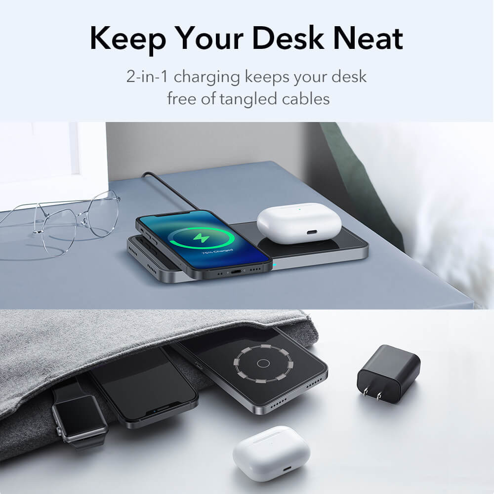 HaloLock™ 2 in 1 Magnetic Wireless Charger for iPhone 12 1 HaloLock™ 2 in 1 Magnetic Wireless Charger for iPhone 12 1