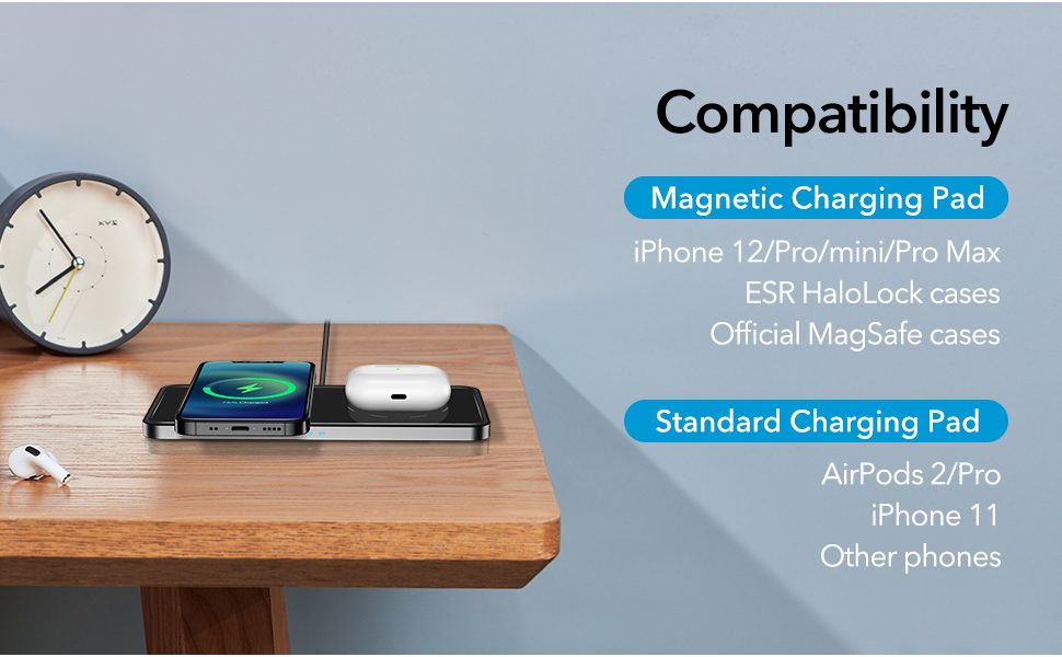 HaloLock™ 2 in 1 Magnetic Wireless Charger for iPhone 12 4 1 HaloLock™ 2 in 1 Magnetic Wireless Charger for iPhone 12 4 1
