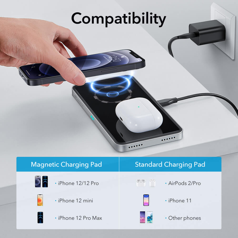 HaloLock™ 2 in 1 Magnetic Wireless Charger for iPhone 12 8 HaloLock™ 2 in 1 Magnetic Wireless Charger for iPhone 12 8