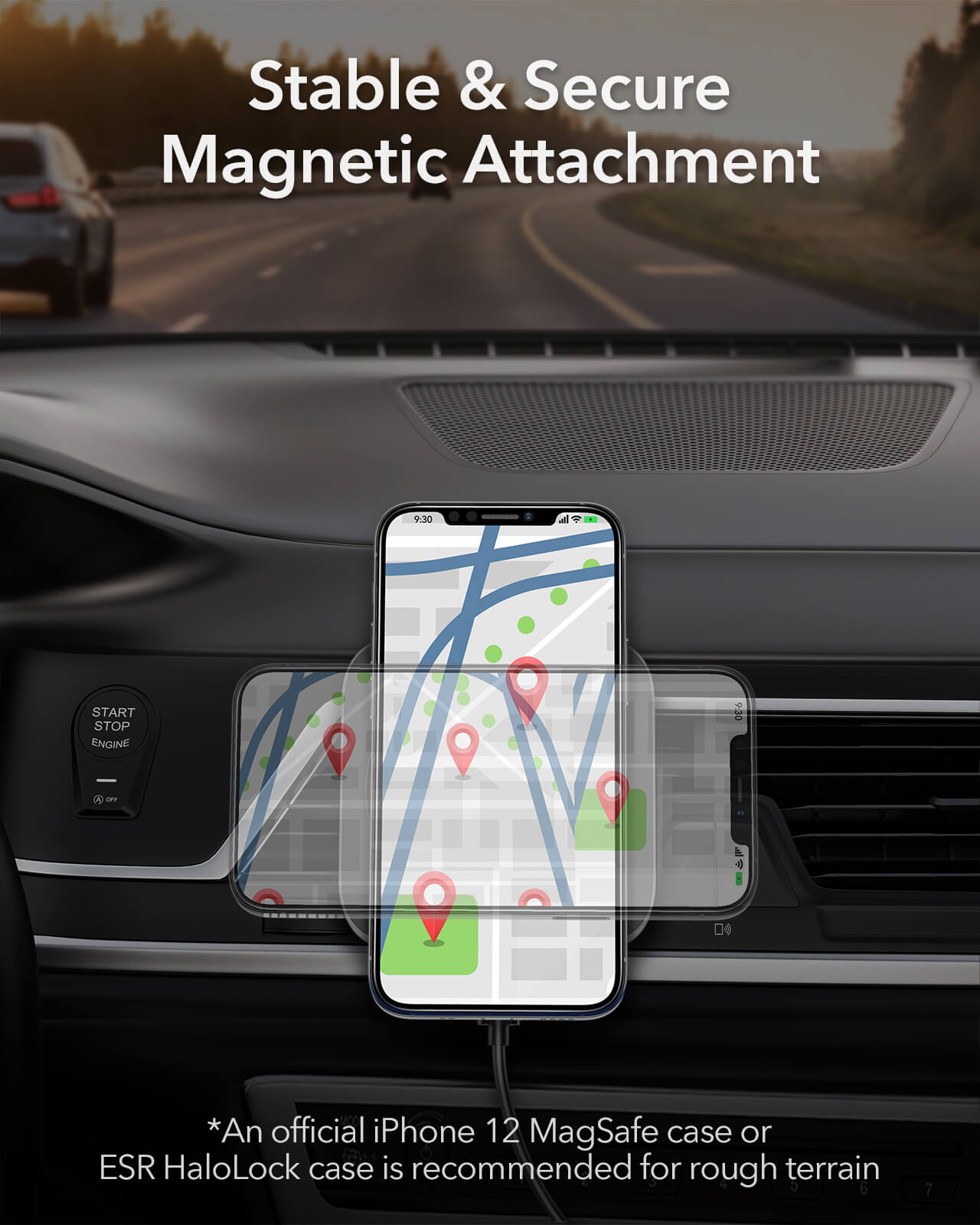 Magnetic Wireless Car Charger Mount for iPhone 12 Supports MagSafe 3 Magnetic Wireless Car Charger Mount for iPhone 12 Supports MagSafe 3