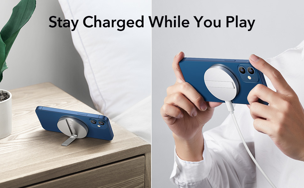 HaloLock™ Kickstand MagSafe Compatible Wireless Charger 2 1 HaloLock™ Kickstand MagSafe Compatible Wireless Charger 2 1