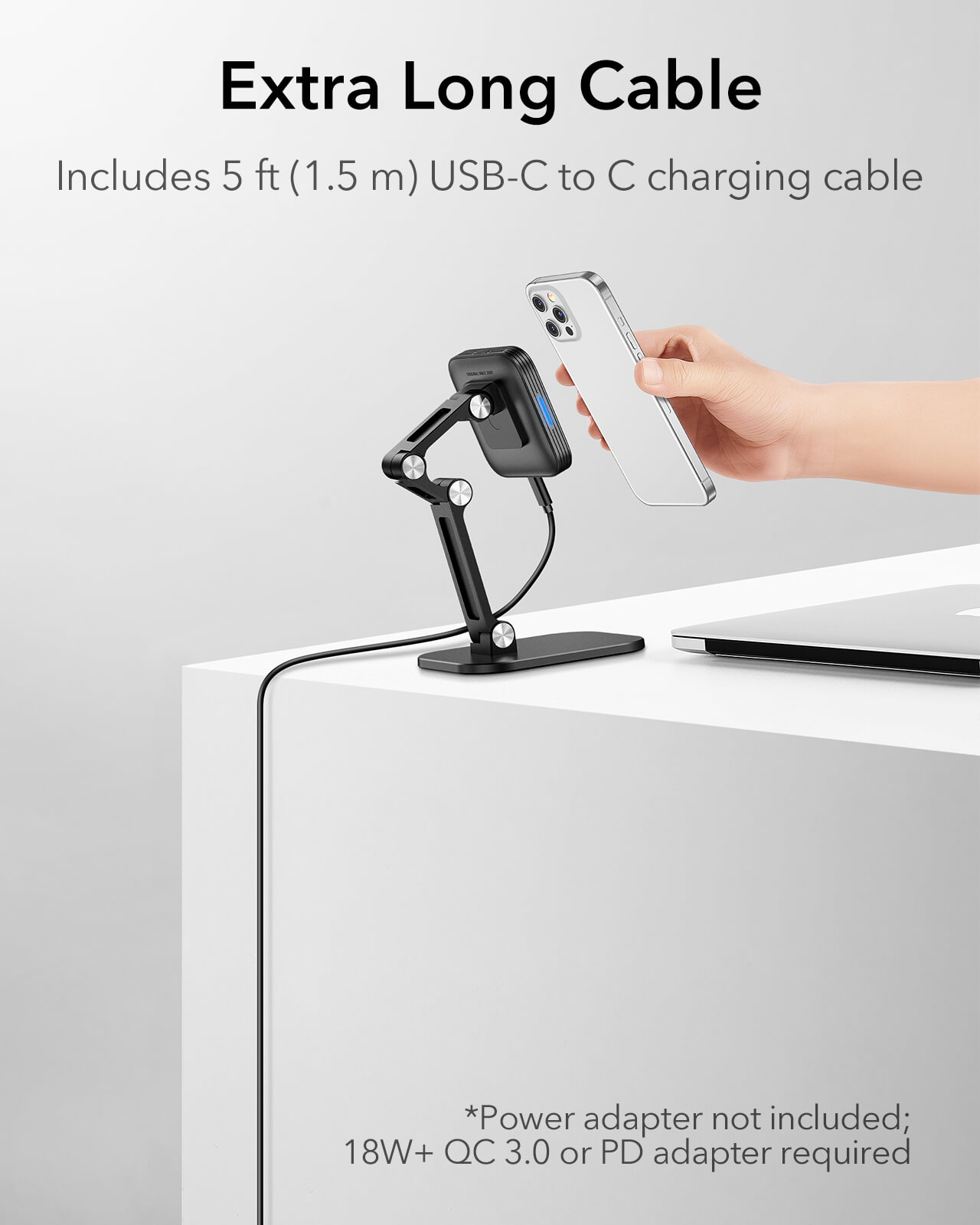 HaloLock Adjustable MagSafe Compatible Wireless Charging Stand 1 1 HaloLock Adjustable MagSafe Compatible Wireless Charging Stand 1 1