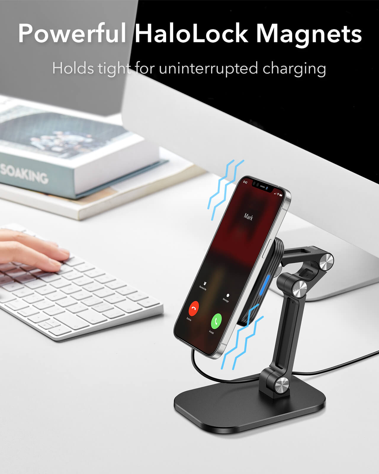 HaloLock Adjustable MagSafe Compatible Wireless Charging Stand 6 HaloLock Adjustable MagSafe Compatible Wireless Charging Stand 6