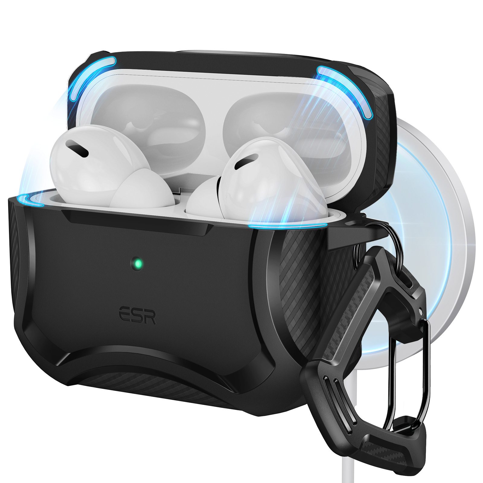 airpods pro 2023 2022 2019 cyber tough case halolock black airpods pro 2023 2022 2019 cyber tough case halolock black