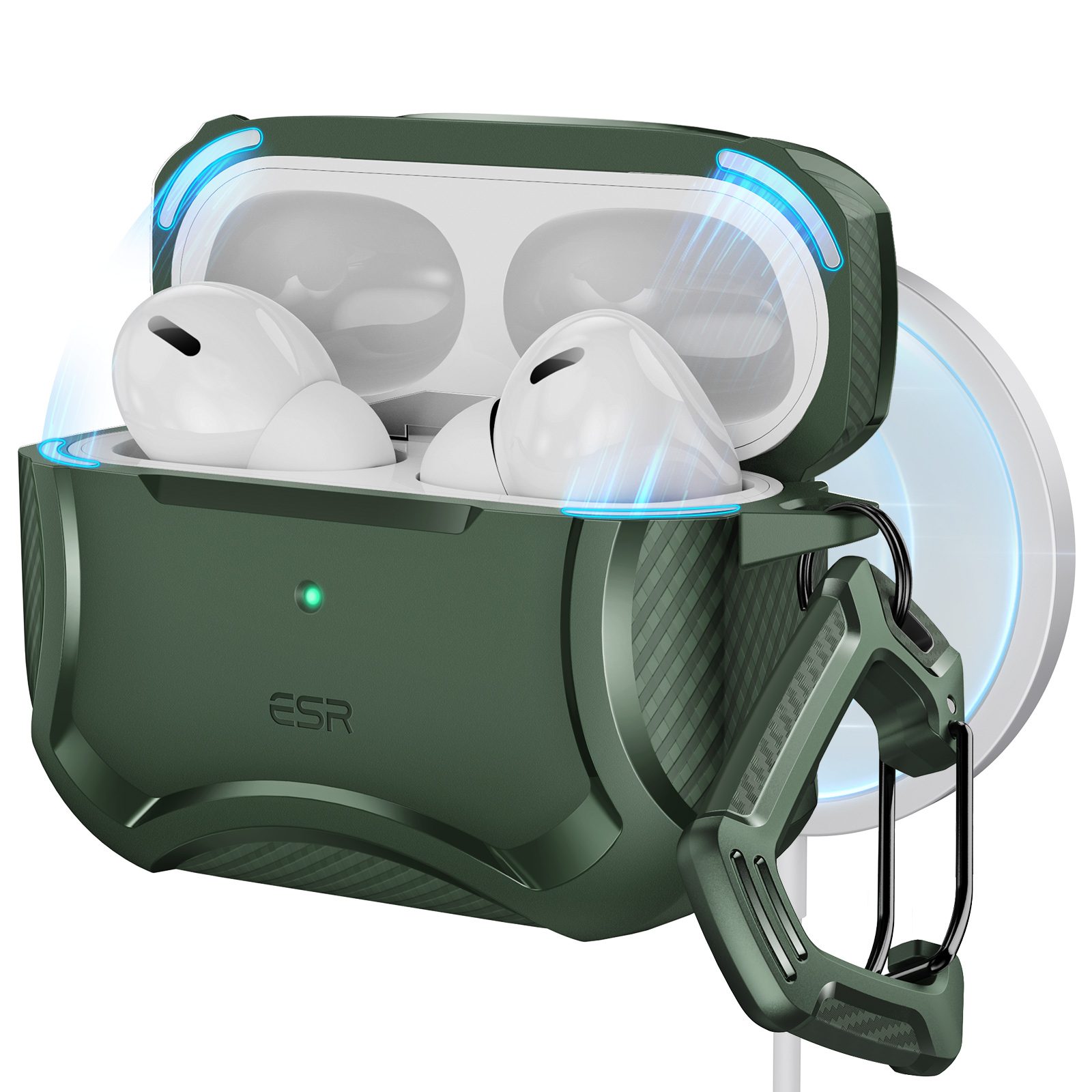 airpods pro 2023 2022 2019 cyber tough case halolock green airpods pro 2023 2022 2019 cyber tough case halolock green
