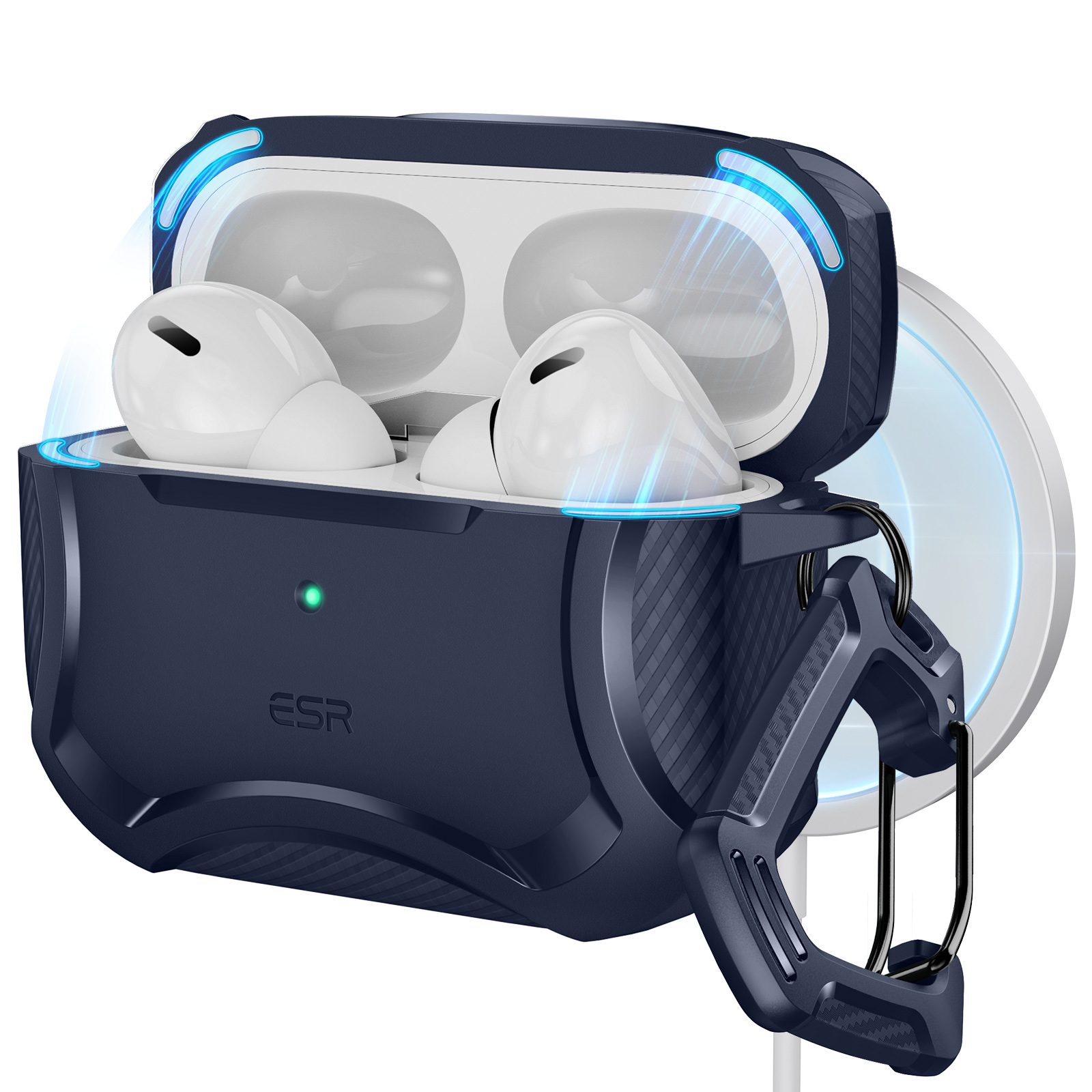 airpods pro 2023 2022 2019 cyber tough case halolock navy blue airpods pro 2023 2022 2019 cyber tough case halolock navy blue