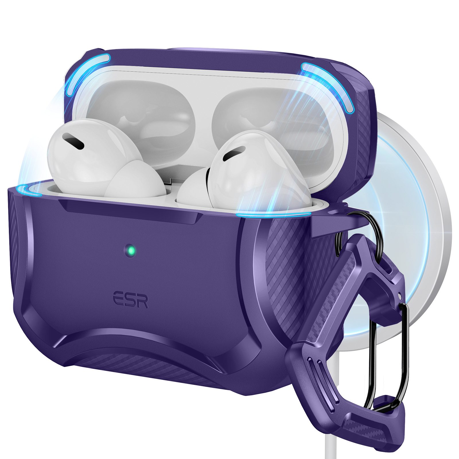 airpods pro 2023 2022 2019 cyber tough case halolock purple airpods pro 2023 2022 2019 cyber tough case halolock purple