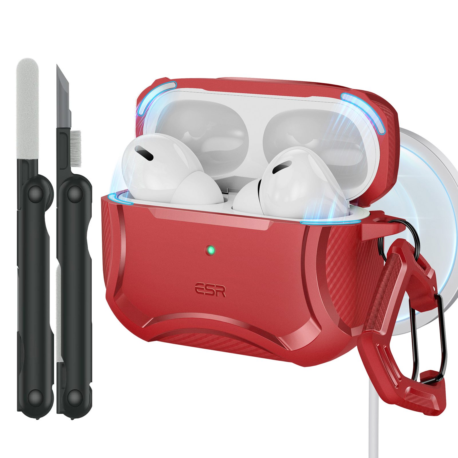 airpods pro 2023 2022 2019 cyber tough case halolock red zt2 airpods pro 2023 2022 2019 cyber tough case halolock red zt2