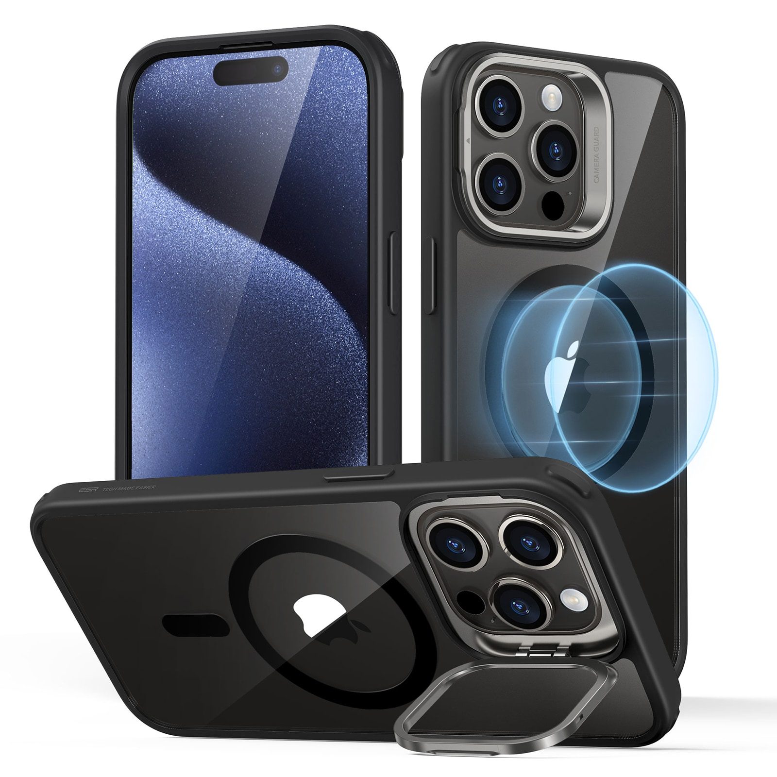 QHZJ iPhone 15 Pro Max Classic Hybrid Case with Stash Stand HaloLock C02 ZT01 1 QHZJ iPhone 15 Pro Max Classic Hybrid Case with Stash Stand HaloLock C02 ZT01 1