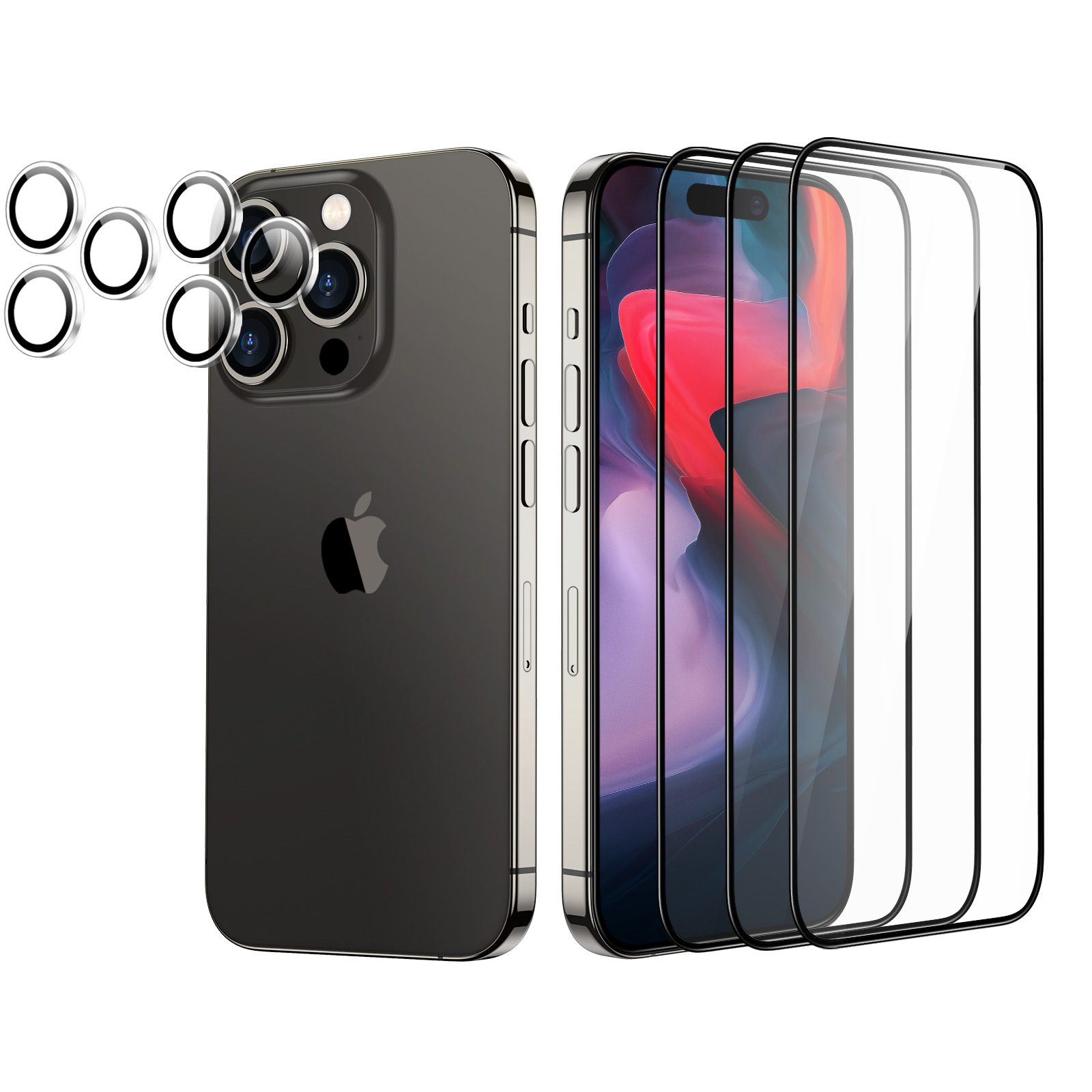 iPhone 15 Pro Max Armorite™ Screen Protector Set M01 ZT01 iPhone 15 Pro Max Armorite™ Screen Protector Set M01 ZT01